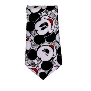 Mickey Mouse Tie Select Century Silk Co Faces Smile Cartoon‎ Mens